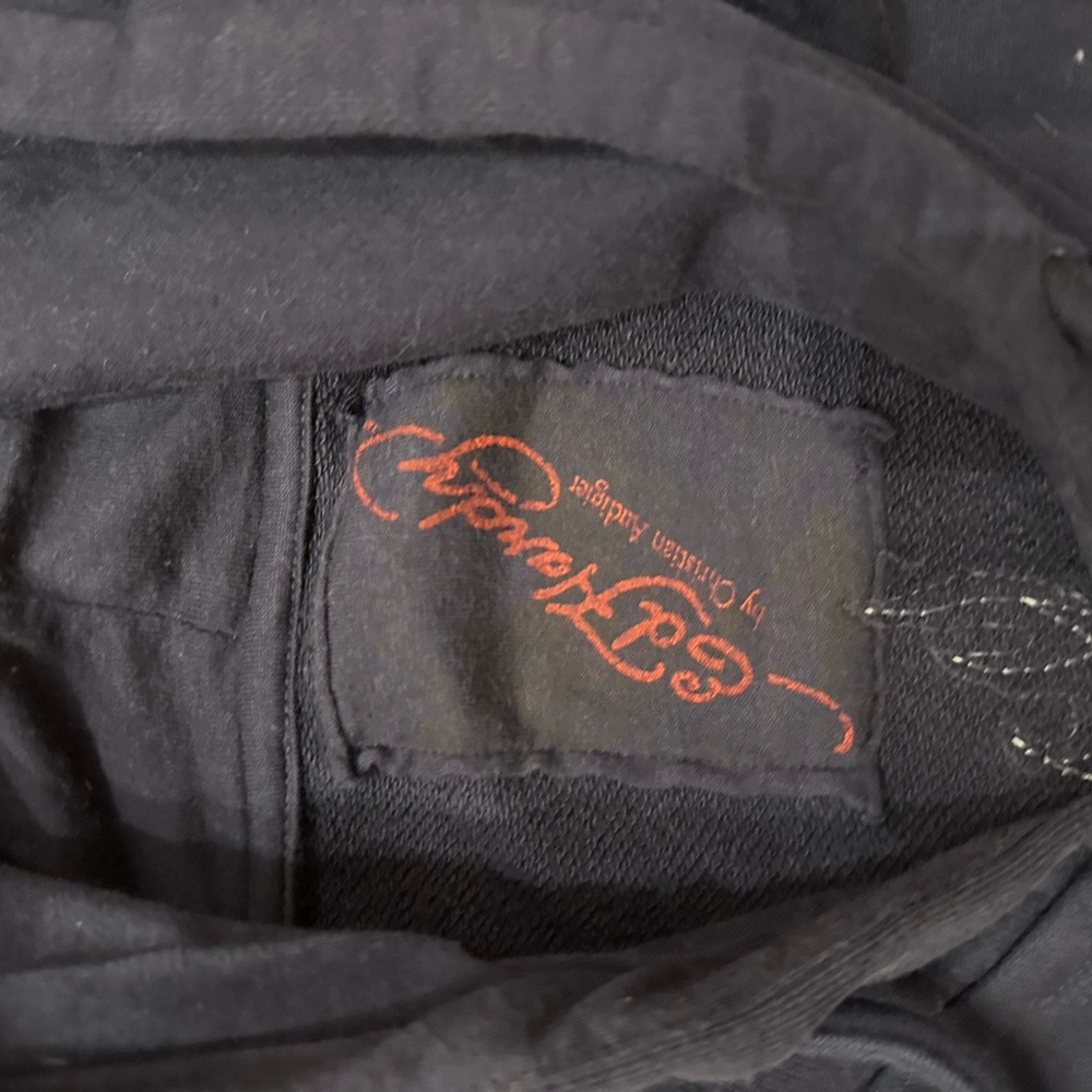 Ed Hardy Black Hoodie with White Graphics - Picture 3 of 3